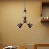 2/3 Heads Pendant Chandelier Vintage Water Pipe Metallic Hanging Ceiling Light in Rust 8 9 10 Width - Rebooters