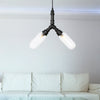 Vintage Water Pipe Chandelier Pendant Light Black LED Lamp - Rebooters