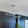 White/Grey Circular Chandelier Lighting Modernist 3/4 Lights - Rebooters