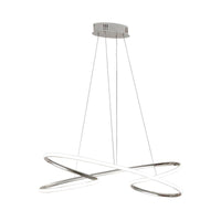 31.5"/39" Wide Twist Acrylic Chandelier Lighting Modernist Led Chrome Gold Pendant Light - Rebooters