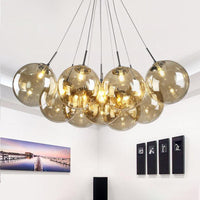 10 Lights Living Room Multi Light Pendant Modern Chrome LED Ceiling Lamp - Rebooters