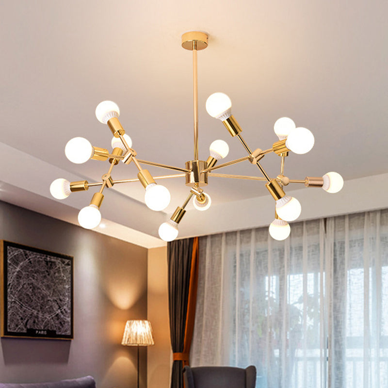 Gold Sputnik Hanging Ceiling Light Modern Nordic Chandelier - Rebooters