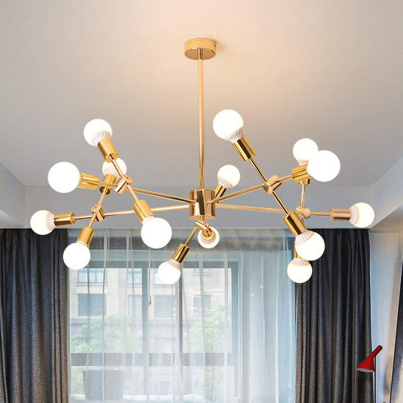 Gold Sputnik Hanging Ceiling Light Modern Nordic Chandelier - Rebooters
