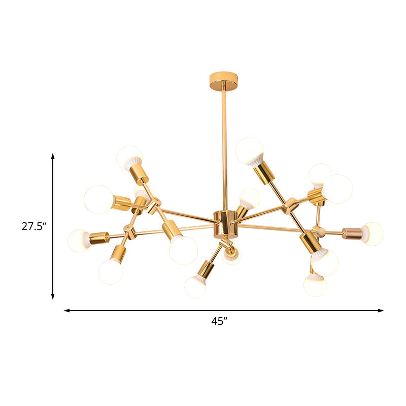 Gold Sputnik Hanging Ceiling Light Modern Nordic Chandelier - Rebooters