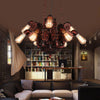 Gear Living Room Pendant Chandelier Vintage Wrought Iron 9 Lights Weathered Copper Fixture - Rebooters