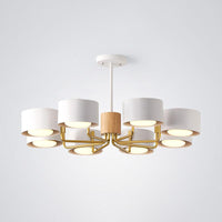 8 Heads Living Room Chandelier Modernist Grey Green White Finish - Rebooters