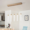 Tubular Clear Glass Cluster Pendant Light Minimalism 5-Light Brass Lamp - Rebooters