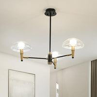 3-Light Bedroom Chandelier Modernism Black Pendant Light - Rebooters