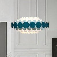 Acrylic Oval Chandelier Lighting Contemporary Led Pendant Lamp - Rebooters