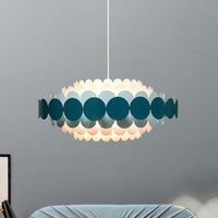 Acrylic Oval Chandelier Lighting Contemporary Led Pendant Lamp - Rebooters
