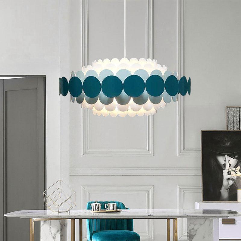 Acrylic Oval Chandelier Lighting Contemporary Led Pendant Lamp - Rebooters