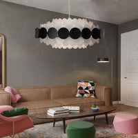 Acrylic Oval Chandelier Lighting Contemporary Led Pendant Lamp - Rebooters