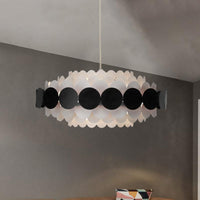 Acrylic Oval Chandelier Lighting Contemporary Led Pendant Lamp - Rebooters