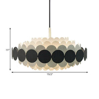 Acrylic Oval Chandelier Lighting Contemporary Led Pendant Lamp - Rebooters