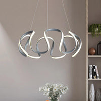 3/5/6 Lights Dining Room Chandelier with Wave Acrylic Shade - Rebooters
