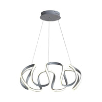 3/5/6 Lights Dining Room Chandelier with Wave Acrylic Shade - Rebooters