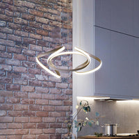 3/5/6 Lights Dining Room Chandelier with Wave Acrylic Shade - Rebooters