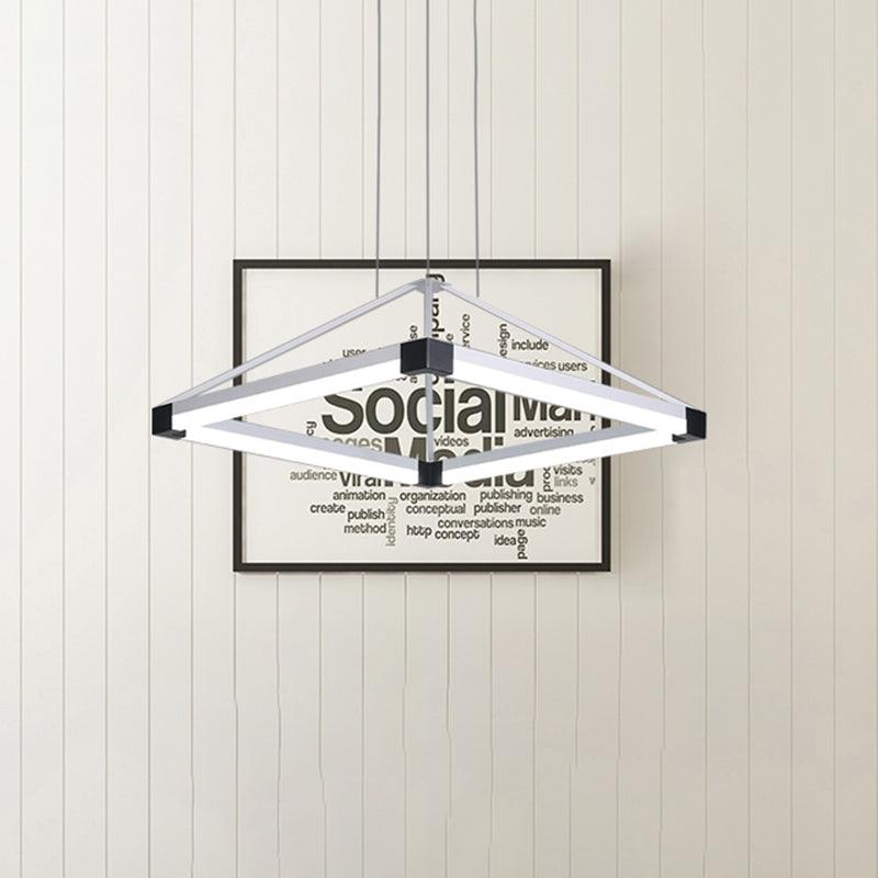 Acrylic Pyramid Shape Pendant Chandelier Contemporary LED Lamp - Rebooters