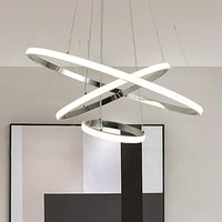 3/4 Lights Living Room Chandelier Modern Gold Chrome LED - Rebooters