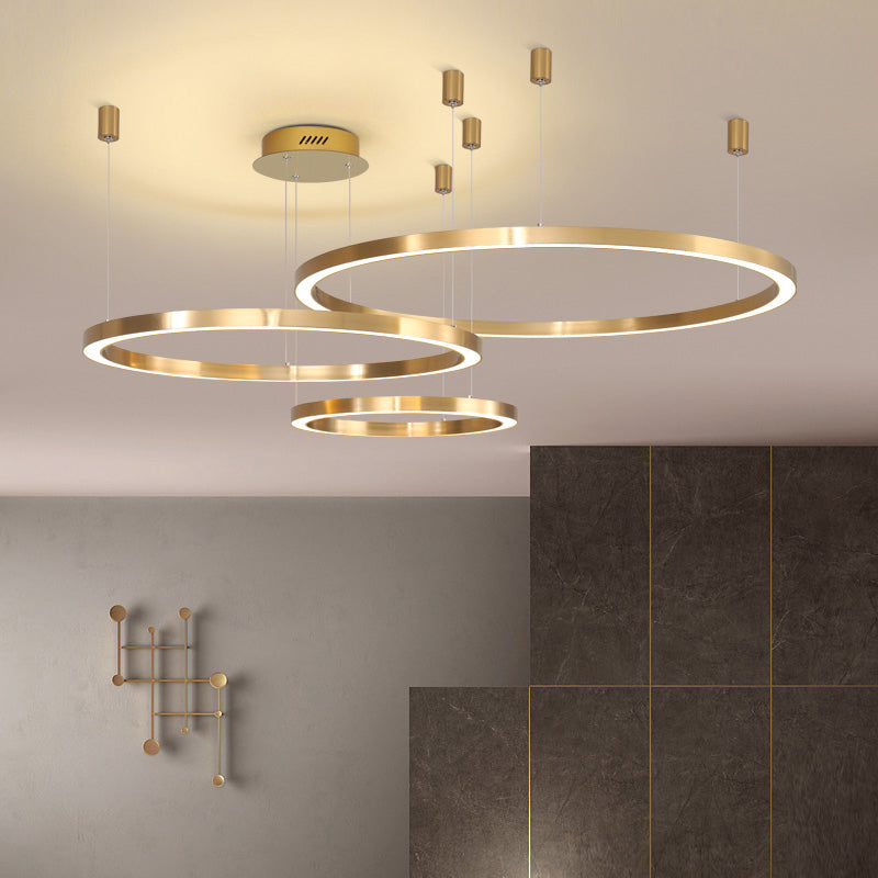 1/3 Lights Living Room Chandelier with Sphere Metal Shade - Rebooters