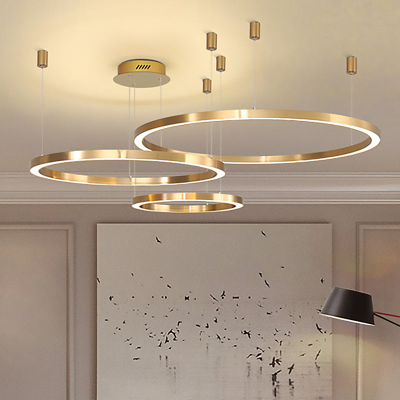 1/3 Lights Living Room Chandelier with Sphere Metal Shade - Rebooters