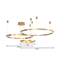 1/3 Lights Living Room Chandelier with Sphere Metal Shade - Rebooters