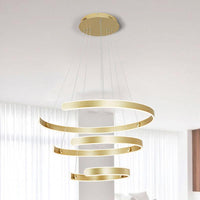 1/2/3 Lights Dining Room Chandelier with Ring Acrylic Shade - Rebooters
