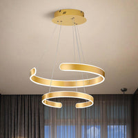 1/2/3 Lights Dining Room Chandelier with Ring Acrylic Shade - Rebooters