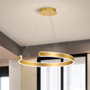 1/2/3 Lights Dining Room Chandelier with Ring Acrylic Shade - Rebooters