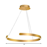 1/2/3 Lights Dining Room Chandelier with Ring Acrylic Shade - Rebooters