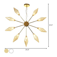6/9/12 Lights Chandelier Lamp Industrial Sputnik Ceiling Light - Rebooters