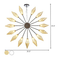 6/9/12 Lights Chandelier Lamp Industrial Sputnik Ceiling Light - Rebooters