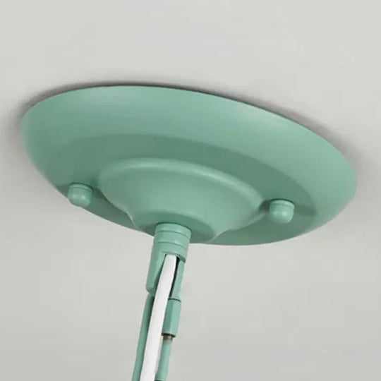 Nursing Room Tower Flower Chandelier Metal Macaron Green Light - Rebooters