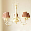 Fold Tapered Shade Chandelier 5 Lights Macaron Style Pendant - Rebooters