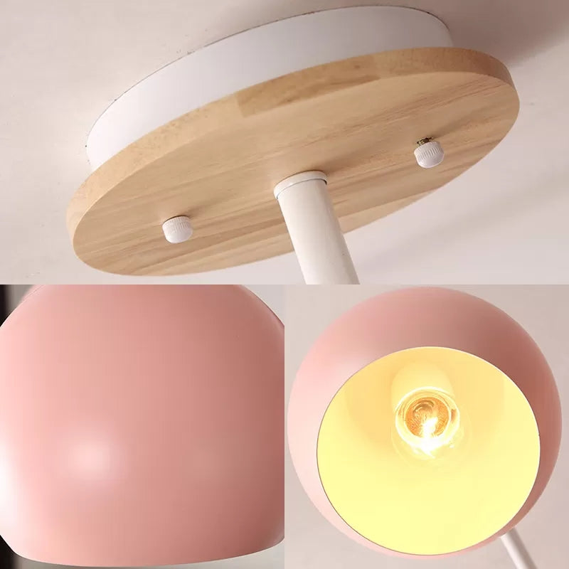 Macaron Colored Orb Chandelier 3 Heads Nordic Pendant - Rebooters