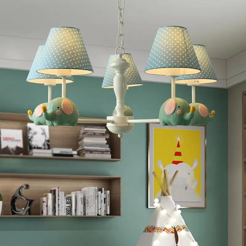 Animal Style Hanging Light Tapered Shade 5 Lights Chandelier - Rebooters