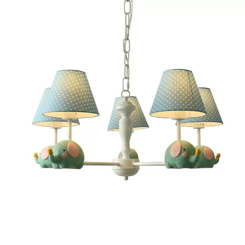 Animal Style Hanging Light Tapered Shade 5 Lights Chandelier - Rebooters