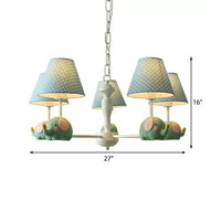 Animal Style Hanging Light Tapered Shade 5 Lights Chandelier - Rebooters