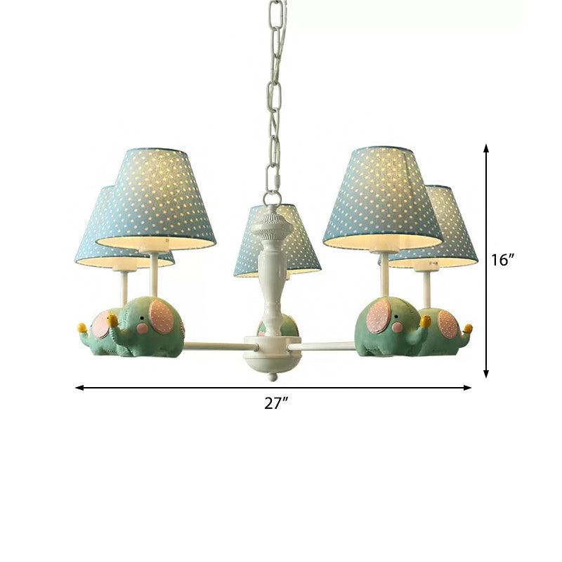Animal Style Hanging Light Tapered Shade 5 Lights Chandelier - Rebooters