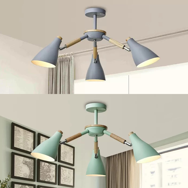 Rotatable Metal Bottle Chandelier 3 Lights Nordic Stylish Light - Rebooters