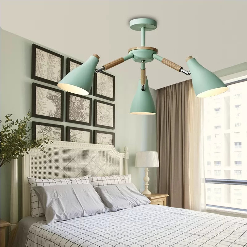 Rotatable Metal Bottle Chandelier 3 Lights Nordic Stylish Light - Rebooters