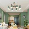 Bucket Shape Hanging Light 8 Heads Metal Chandelier - Rebooters