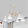 Metal Conical Pendant Light with Antlers Dining Room Chandelier - Rebooters