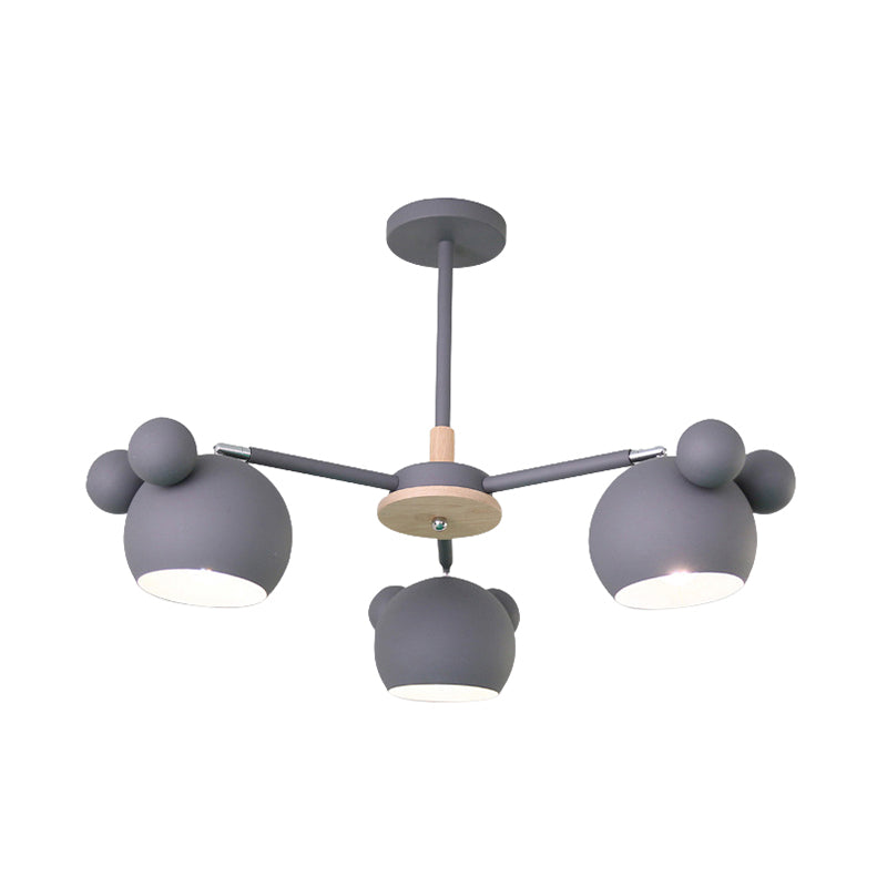 Dining Room Mouse Hanging Light Metal Three Bulbs Chandelier - Rebooters