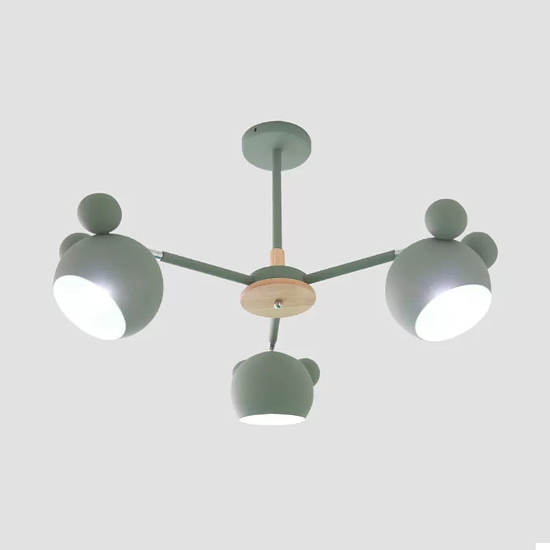 Dining Room Mouse Hanging Light Metal Three Bulbs Chandelier - Rebooters