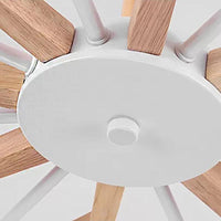 Kids Beige Suspension Light Snowflake Wood Chandelier - Rebooters