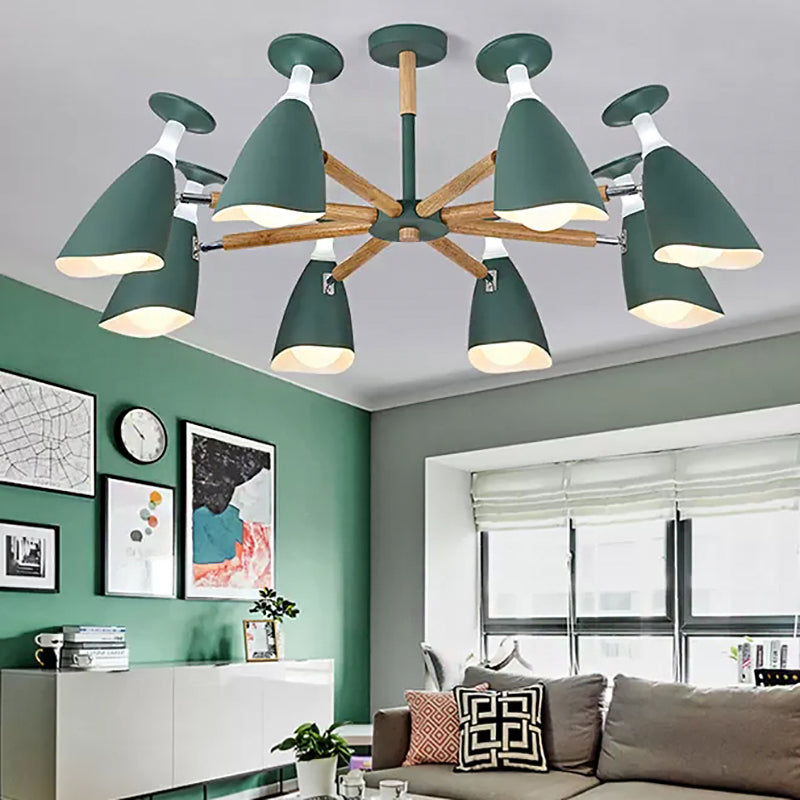 Rotatable Metal Goblet Chandelier Macaron Loft Light - Rebooters