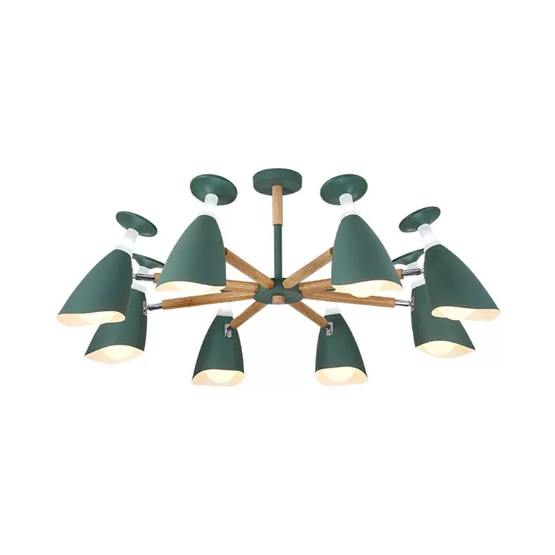 Rotatable Metal Goblet Chandelier Macaron Loft Light - Rebooters