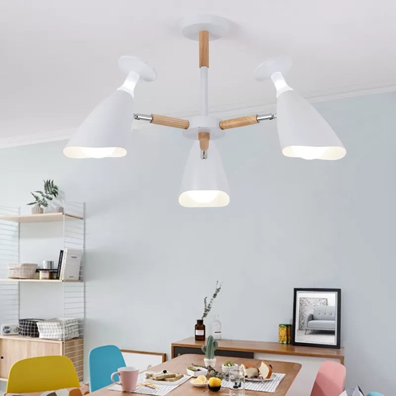 Rotatable Metal Goblet Chandelier Macaron Loft Light - Rebooters