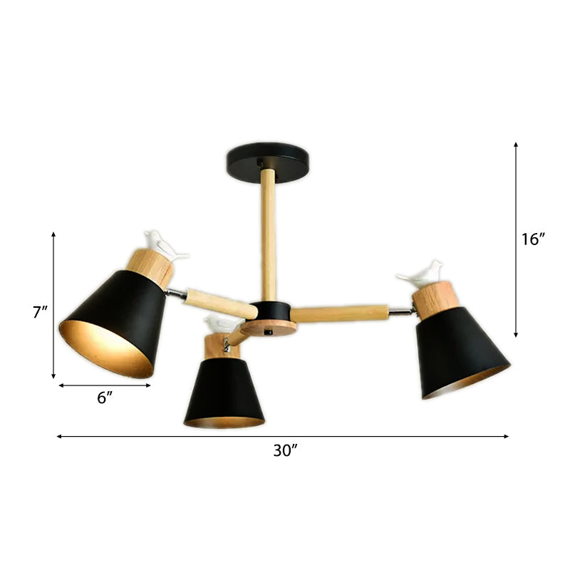 Modern Style Ceiling Pendant Light with Bird Bucket Shade - Rebooters